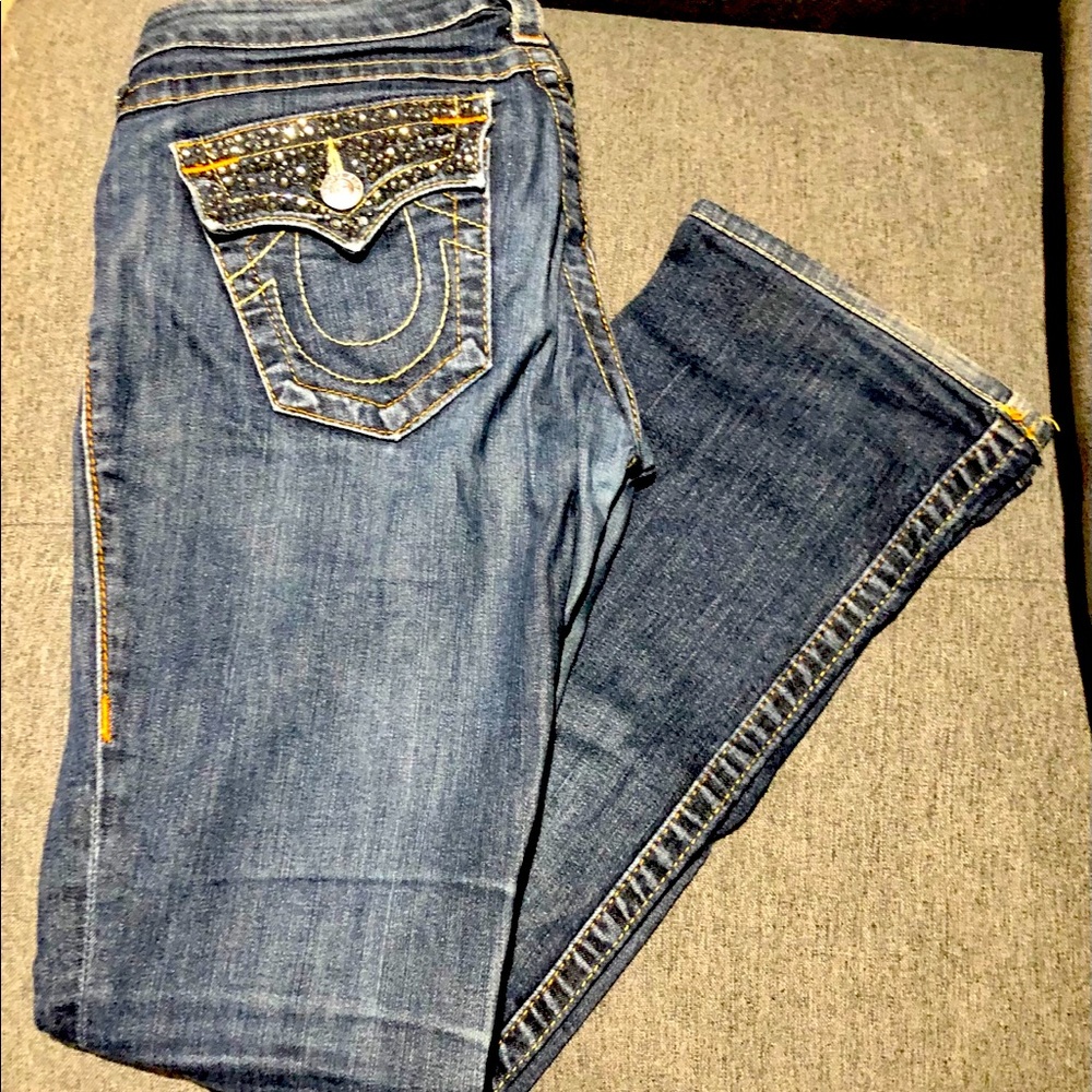 True Religion Hi Rise Boot Cut Dark denim size 27